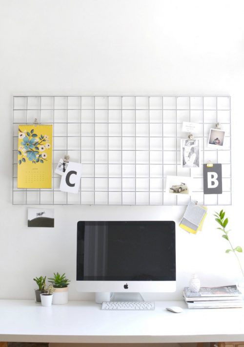 Cheap ways to decorate a university room | Wire mesh board