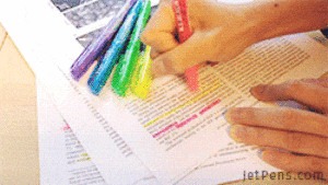 Highlighters paper exam season