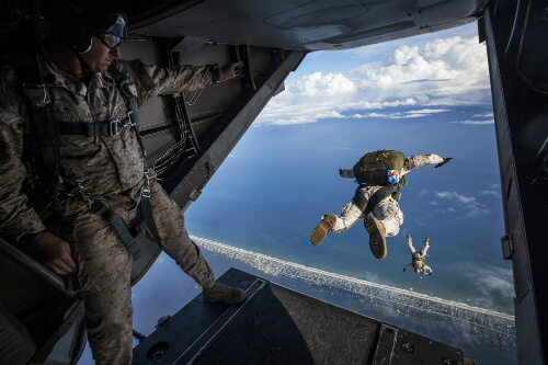 army training skydive
