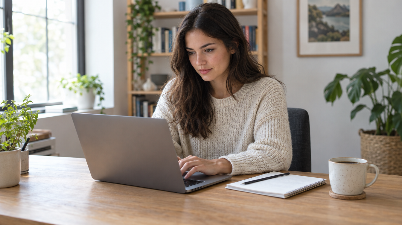 How to start a cover letter: person typing the opening lines on a laptop