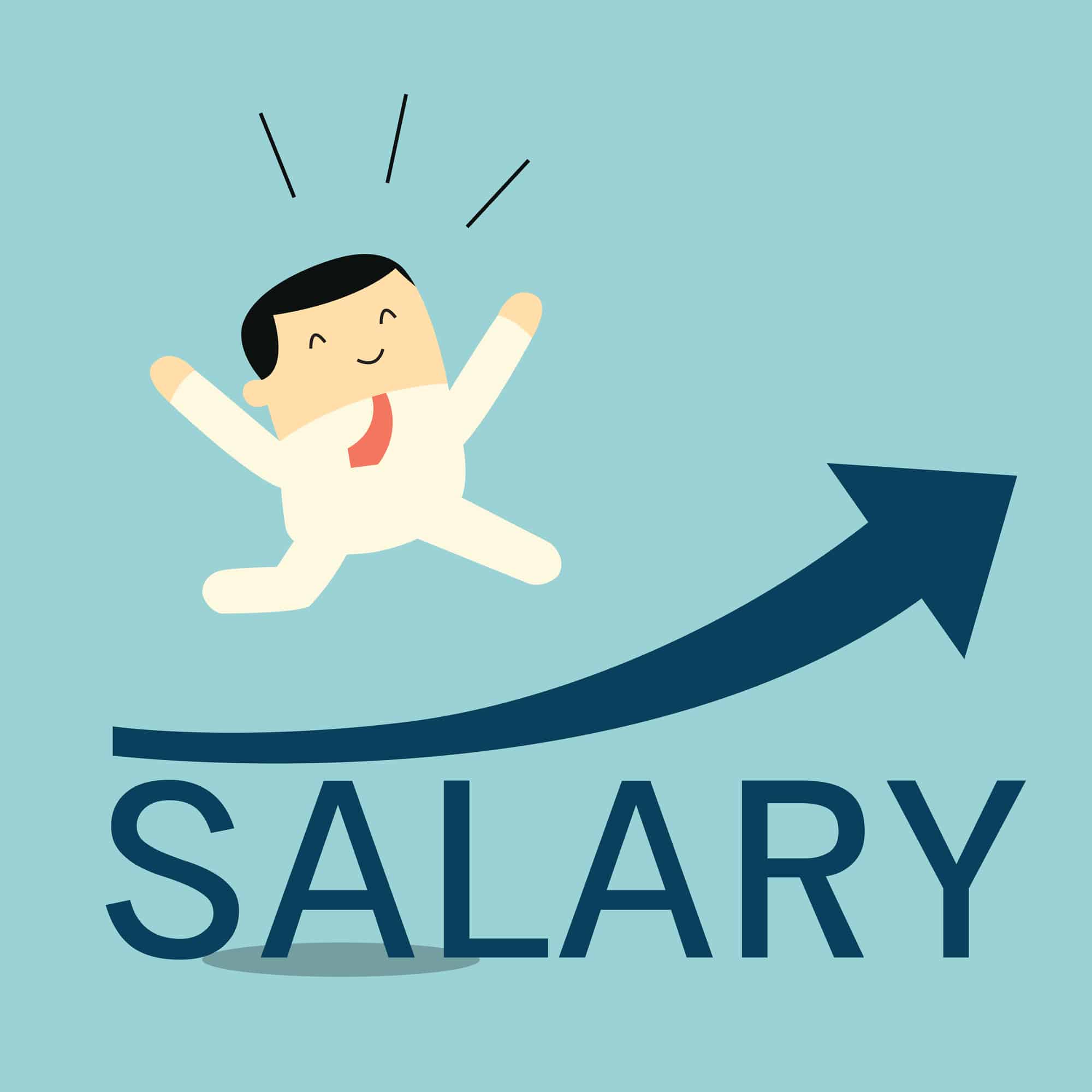Happy salary raise