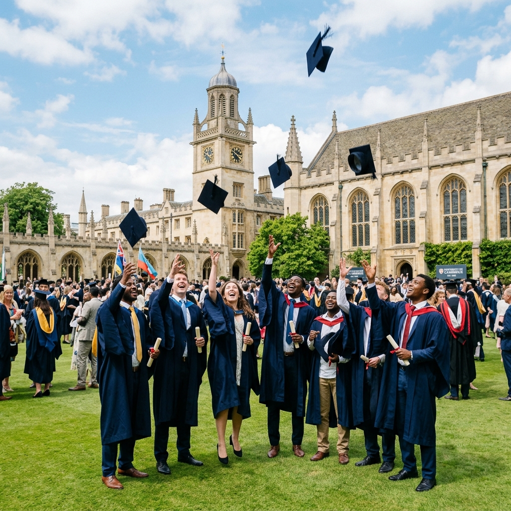 UK university graduation ceremony