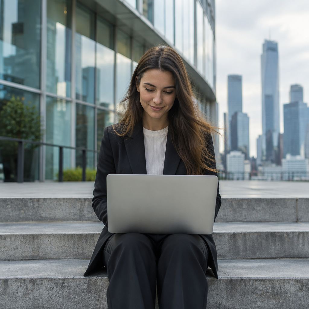 Graduate outside office building comparing McKinsey vs Accenture graduate scheme offers