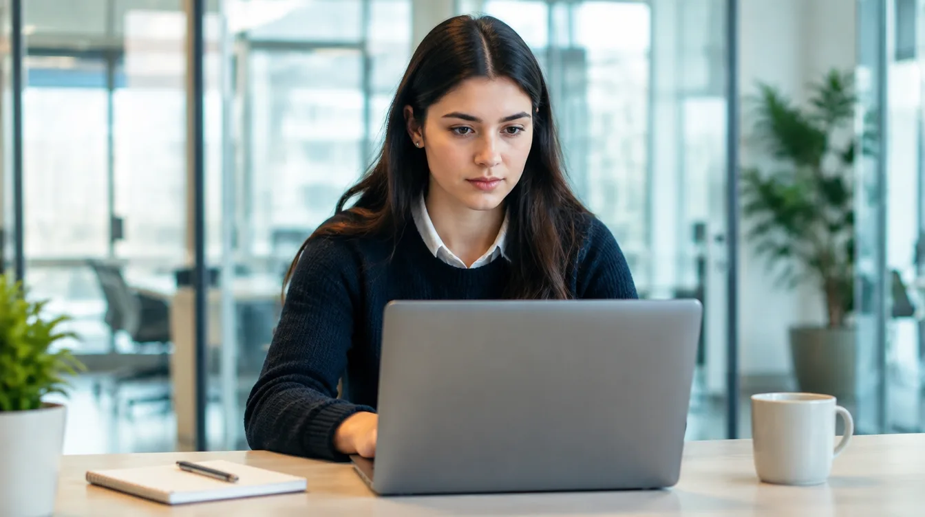 Graduate completing the EY graduate scheme online assessment on a laptop