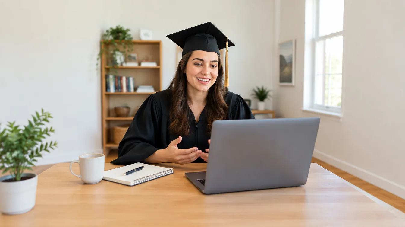 Aviva graduate scheme video interview: graduate preparing at a laptop at home