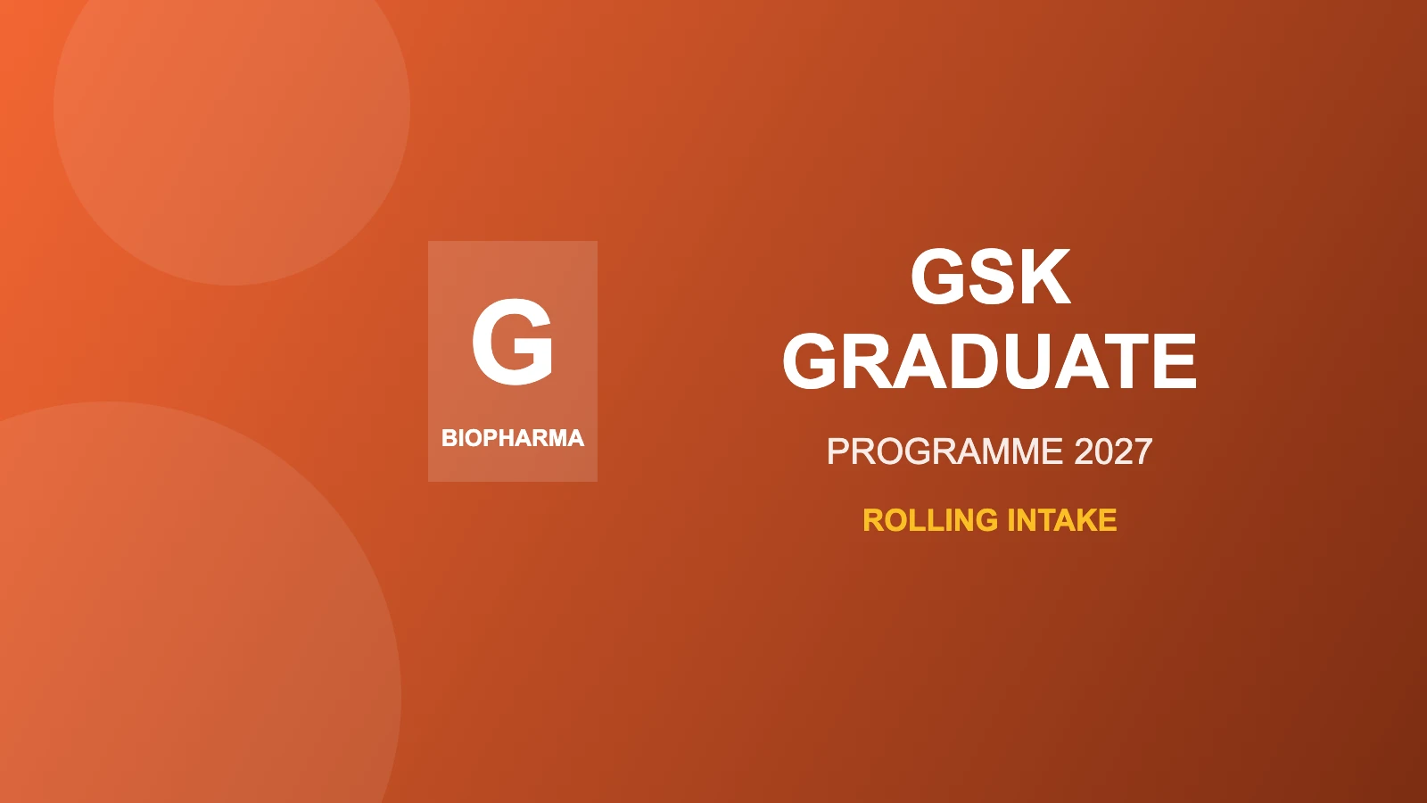 GSK graduate scheme 2027 featured image