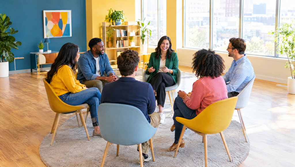 New hires in a Microsoft Aspire onboarding workshop